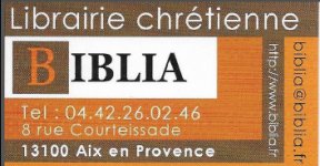 LIBRAIRIE CHRETIENNE BIBLIA
