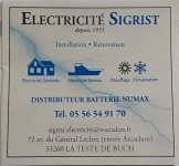 ELECTRICITE SIGRIST SARL BAJAN