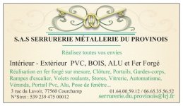 S.A.S. SERRURERIE METALLERIE DU PROVINOIS