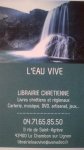 LIBRAIRIE L'EAU VIVE