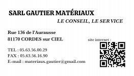 GAUTIER MATERIAUX SARL